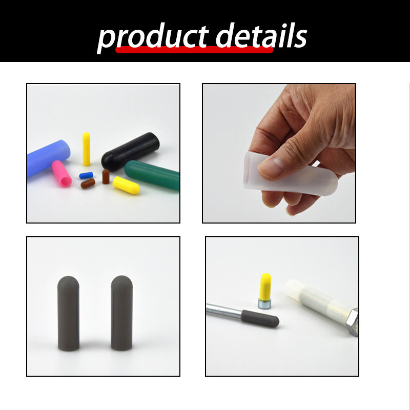 High temp silicone end caps for masking threaded studs