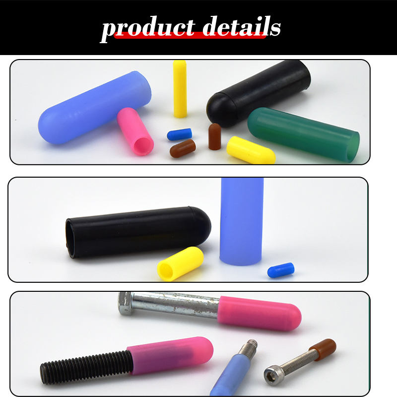 High temp silicone end caps for masking threaded studs