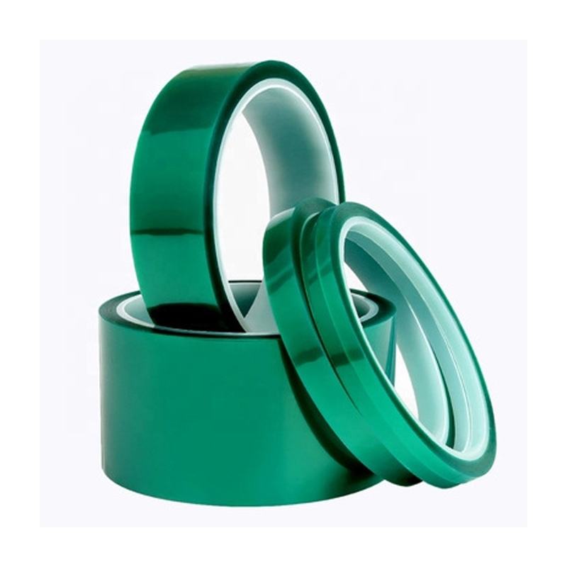 High temp green polyester masking tape roll